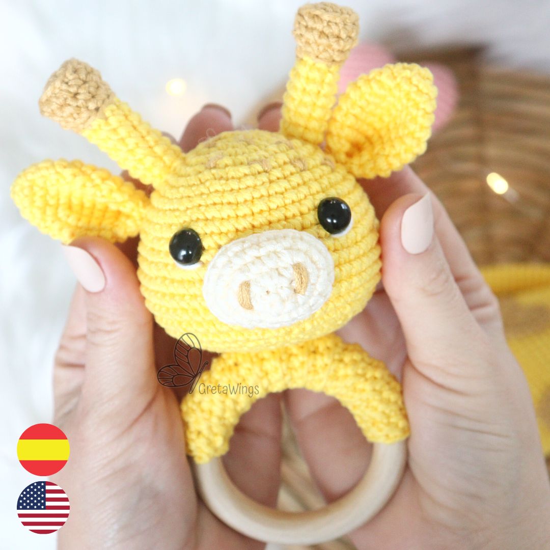 Giraffe Rattle Amigurumi Pattern (Digital Download) GretaWings