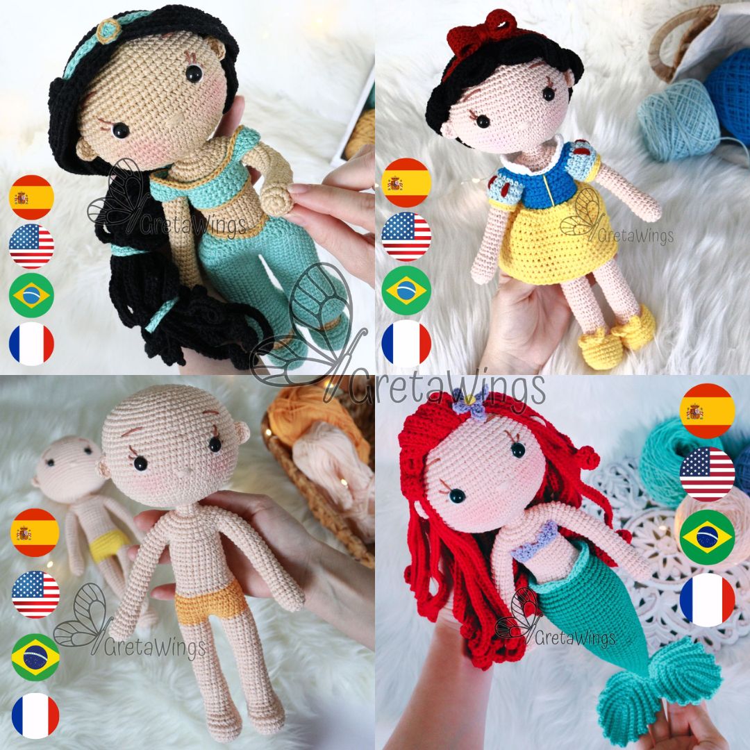 Crochet Princesas Disney Amigurumi Patron Gratis Crochet Pattern