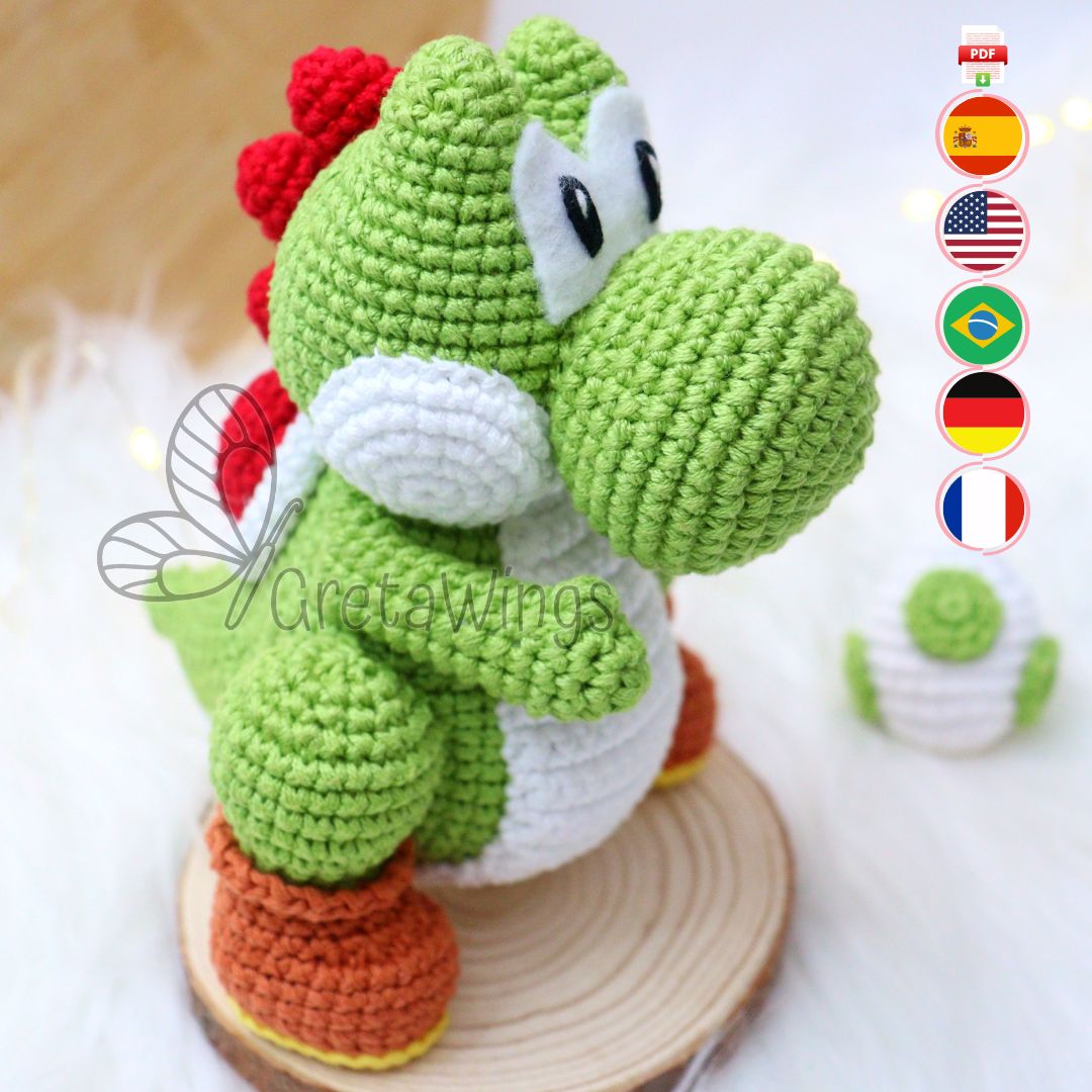 Amigurumi Yoshi Deutsch 8 Yoshi Ideen | Häkeln Anleitung, Häkeln,